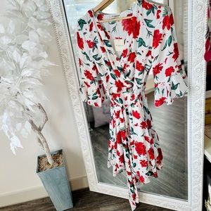 Free Generation Belted Floral Dress Medium New